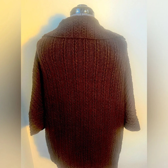 Cabi Sz XS / S Brown Cape Short Sleeve Open Front Sweater Relaxed Cardigan NWOT - Picture 10 of 16